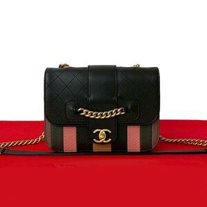 Chanel Coco Mark Python Leather Shoulder Bag
